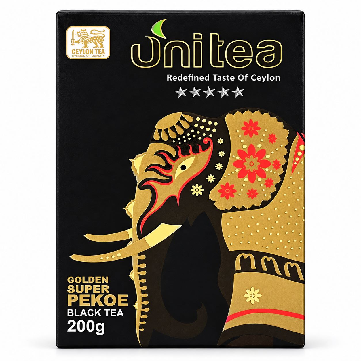 UNITEA 200 г Чёрный чай Золотое Супер Пекое