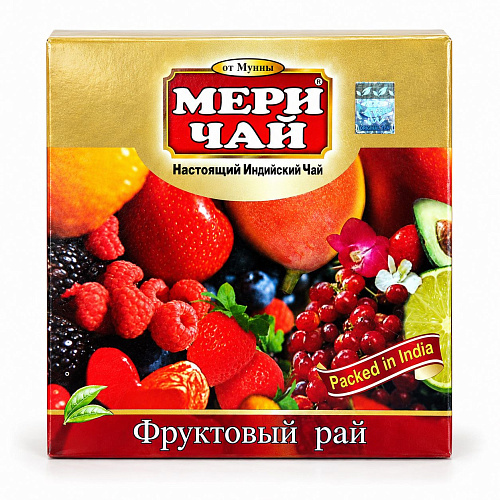 MERI CHAI 100 пакетиков. Чёрный чай Фруктовая Коллекция