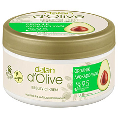 DALAN D’OLIVE Крем "Масло Авокадо и Оливковое Масло" 250мл в банке, для рук, лица и тела, Увлажняющий и Питательный