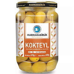 MARMARABIRLIK Оливки коктейльные 400 гр калибровка 4XL-3XL (141-180 шт/кг)