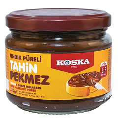 KOSKA Кунжутная паста и виноградный пекмез с пюре из фундука 320 гр (FINDIK PURELI TAHIN & PEKMEZ 1/12)