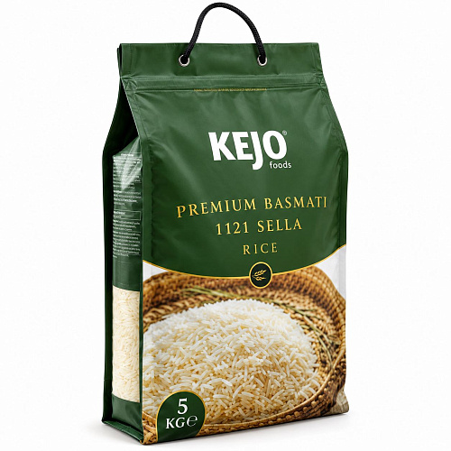 KEJO Рис селла басмати пропаренный длиннозерный 5 кг